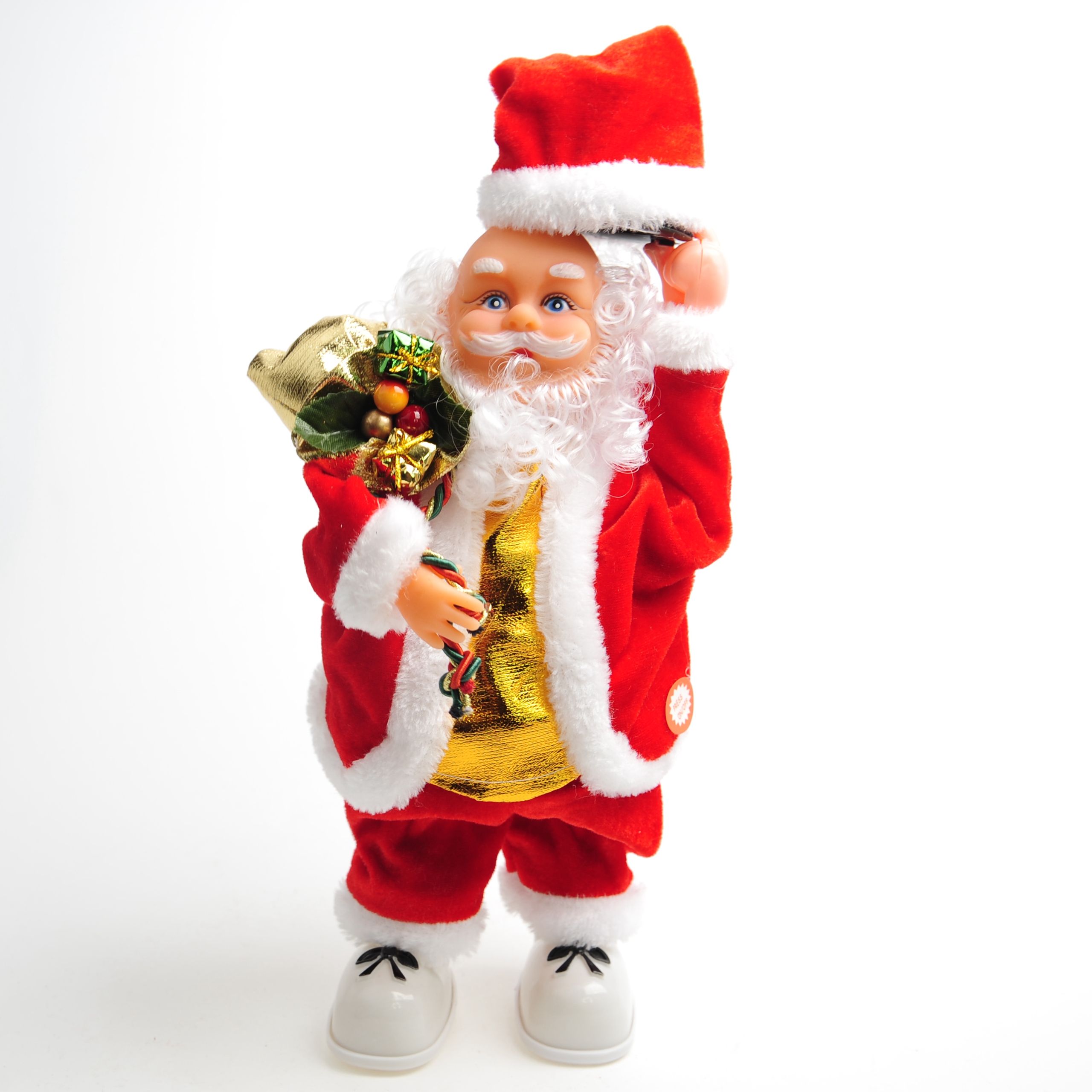 电动圣诞老人公仔 自动脱帽圣诞音乐老人儿童礼物