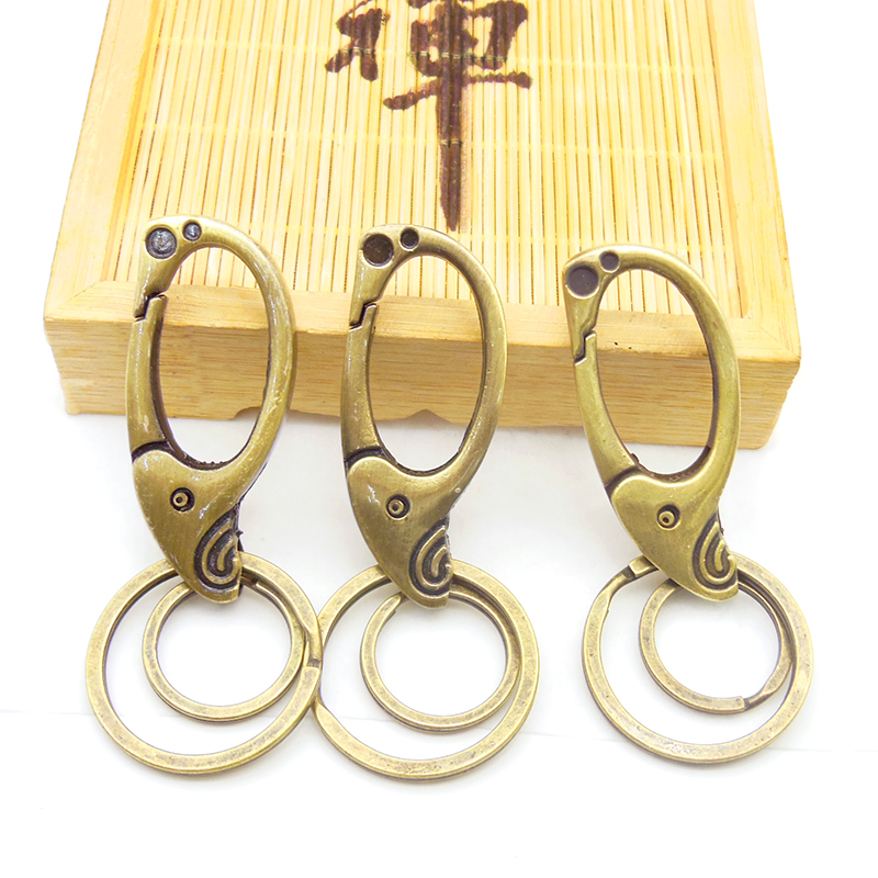 Antique bronze imitation blue keychain, retro and aged traditional ethnic style waist-hung keychain, direct wholesale from Yiwu small commodity production area details Picture