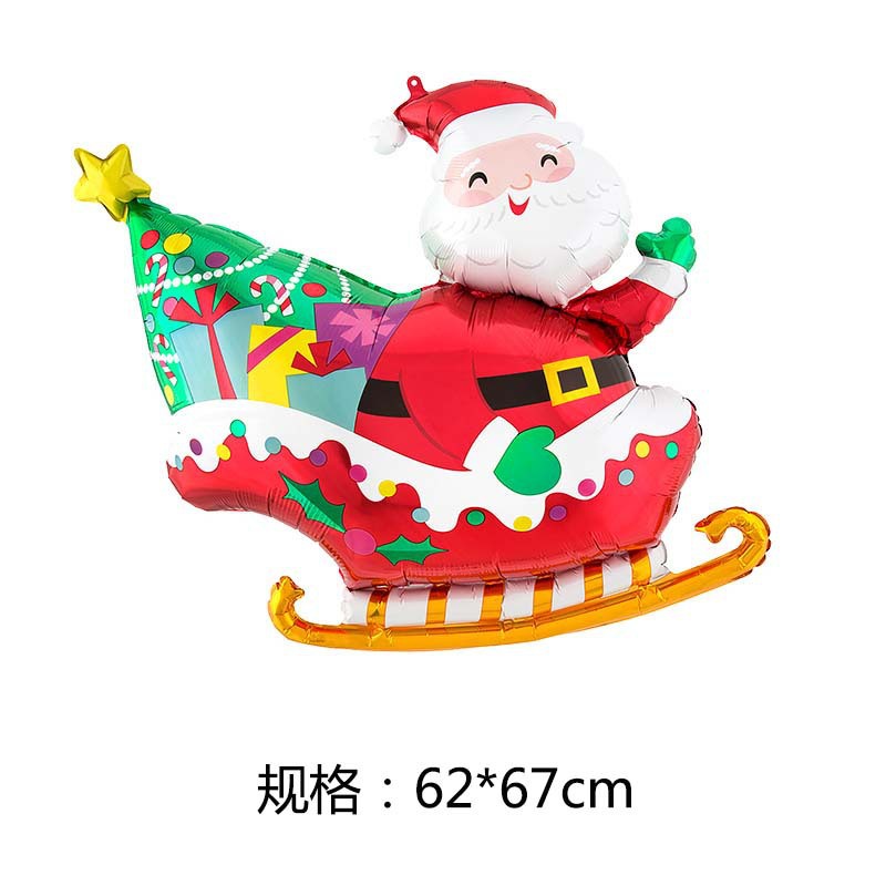Christmas aluminum film balloons, Christmas party decoration, Santa Claus cartoon gifts, elderly Christmas tree balloons Item Picture