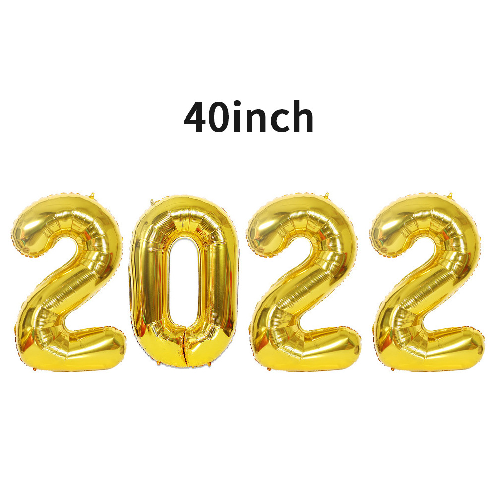 40-inch and 32-inch large digital aluminum foil balloon set 2022 digital balloon New Year, New Year's Day, New Year's Eve and Spring Festival decoration Application Scenario