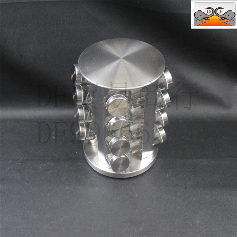 DF99666 16-head round seasoning jar, kitchenware rotating seasoning rack, household rotating seasoning jar 430 stainless steel spice storage, DF TRADING HOUSE Application Scenario