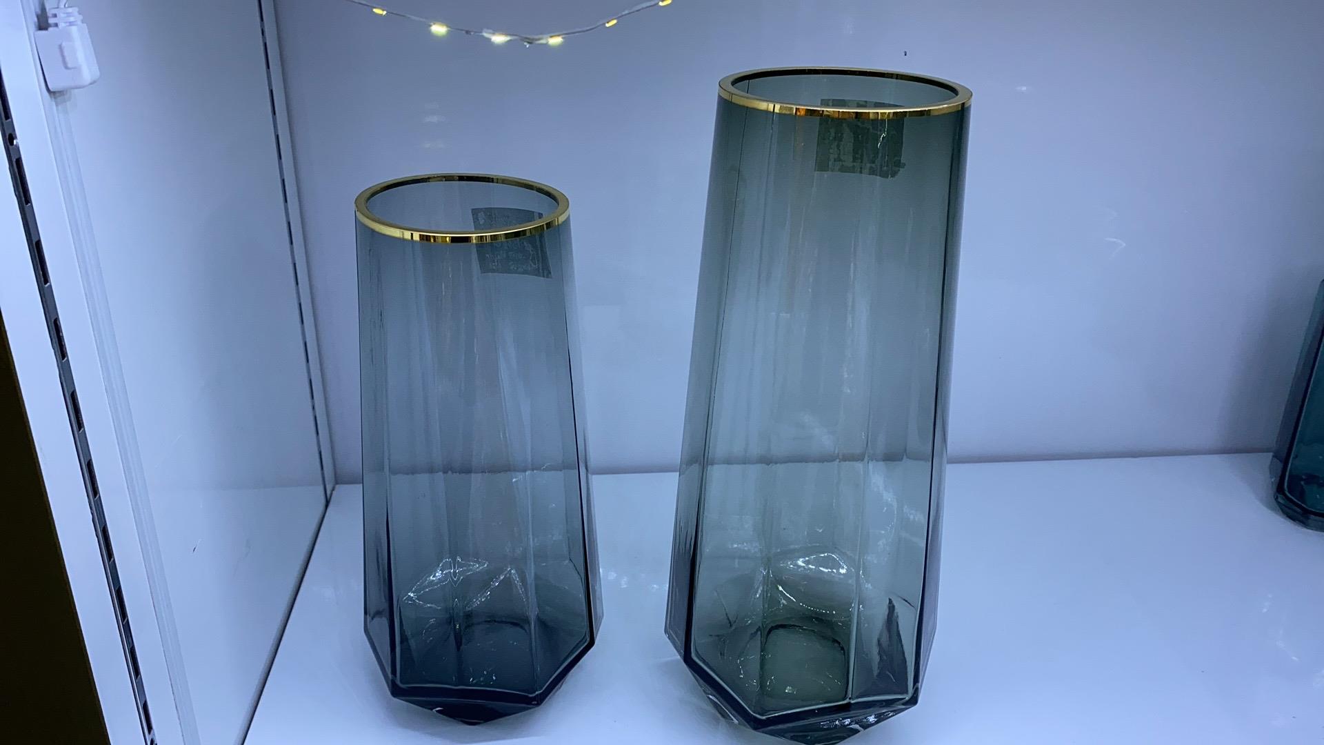 Beiyi Simple Handicrafts Gift Gold-rimmed Glass Vase Handicraft 18