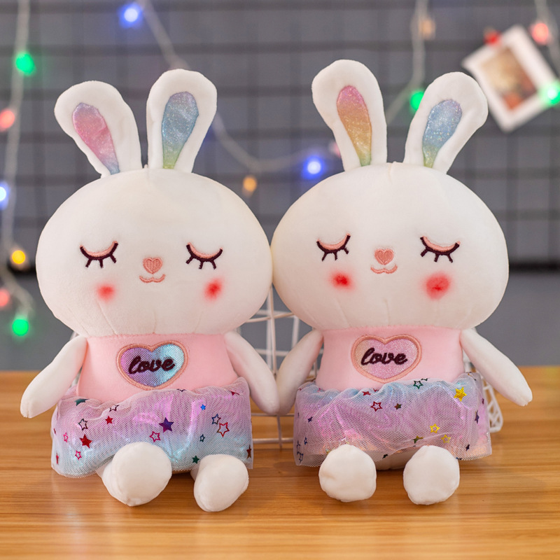 8寸兔子毛绒公仔玩具娃娃精品创意婚礼抛洒礼品玩偶