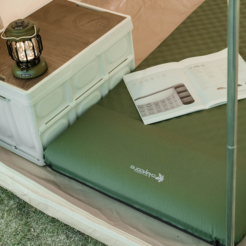 夏诺多吉 户外自动充气垫单人加宽加厚带枕7公分  野营帐篷防潮垫