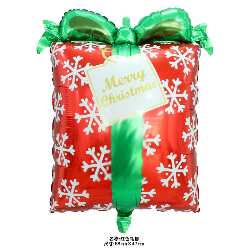 Christmas aluminum film balloons, Christmas party decoration, Santa Claus cartoon gifts, elderly Christmas tree balloons details Picture