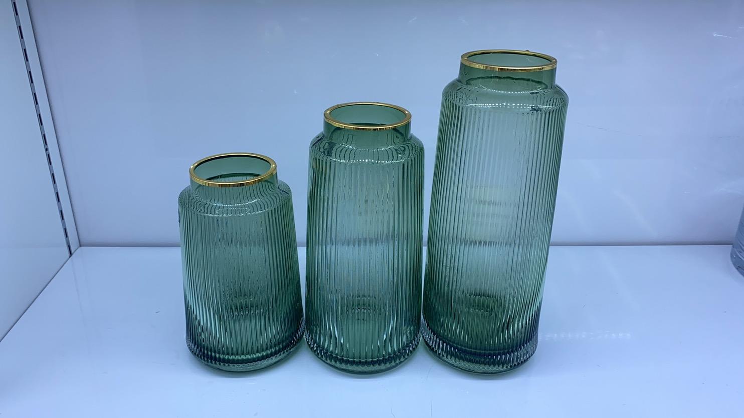 Beiyi Simple Handicrafts Gift Gold Edge Glass Vase Handicrafts 19