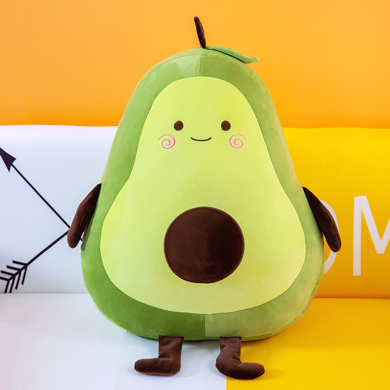 Aguacate peluche juguete red fat modelo redondo muñeca fruta boneca dormir clip piernas abajo relleno almohada para niños adulto alivio de presión peluche juguete Item Picture