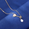 The Yabidai Natural freshwater Pearl heart-shaped necklace exudes an ethereal and high-end charm for women details Picture