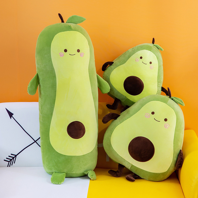 Aguacate peluche juguete red fat modelo redondo muñeca fruta boneca dormir clip piernas abajo relleno almohada para niños adulto alivio de presión peluche juguete details Picture