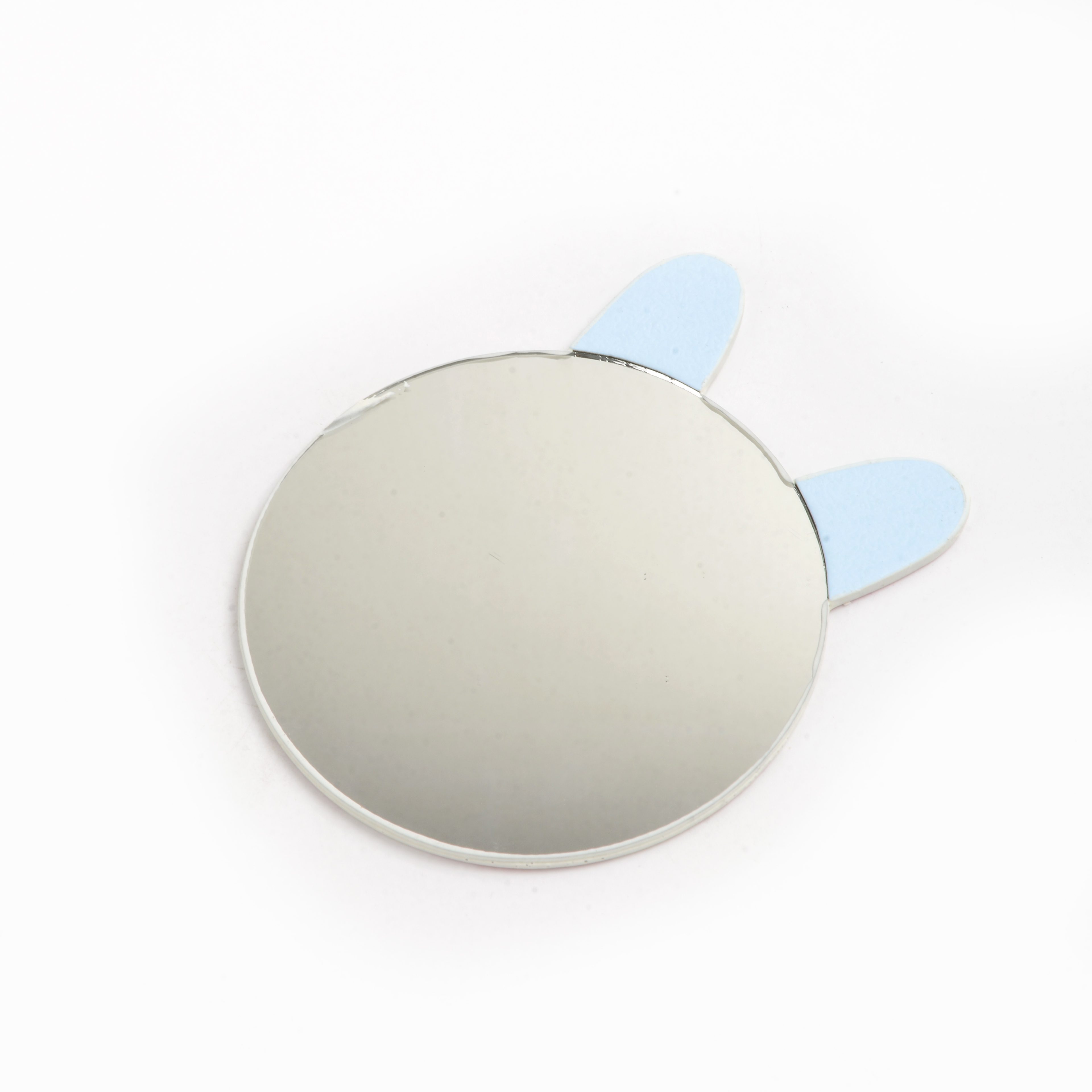 Cartoon small round mirror, portable round mini makeup mirror, portable folding square small mirror for student girls Specification image