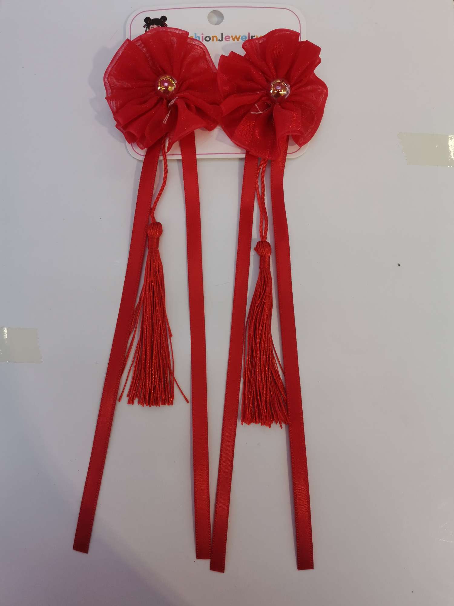Jiarui Baby's 2022 New Year's style Korean-style hair clips and fabric hair clips are selling well on the Internet