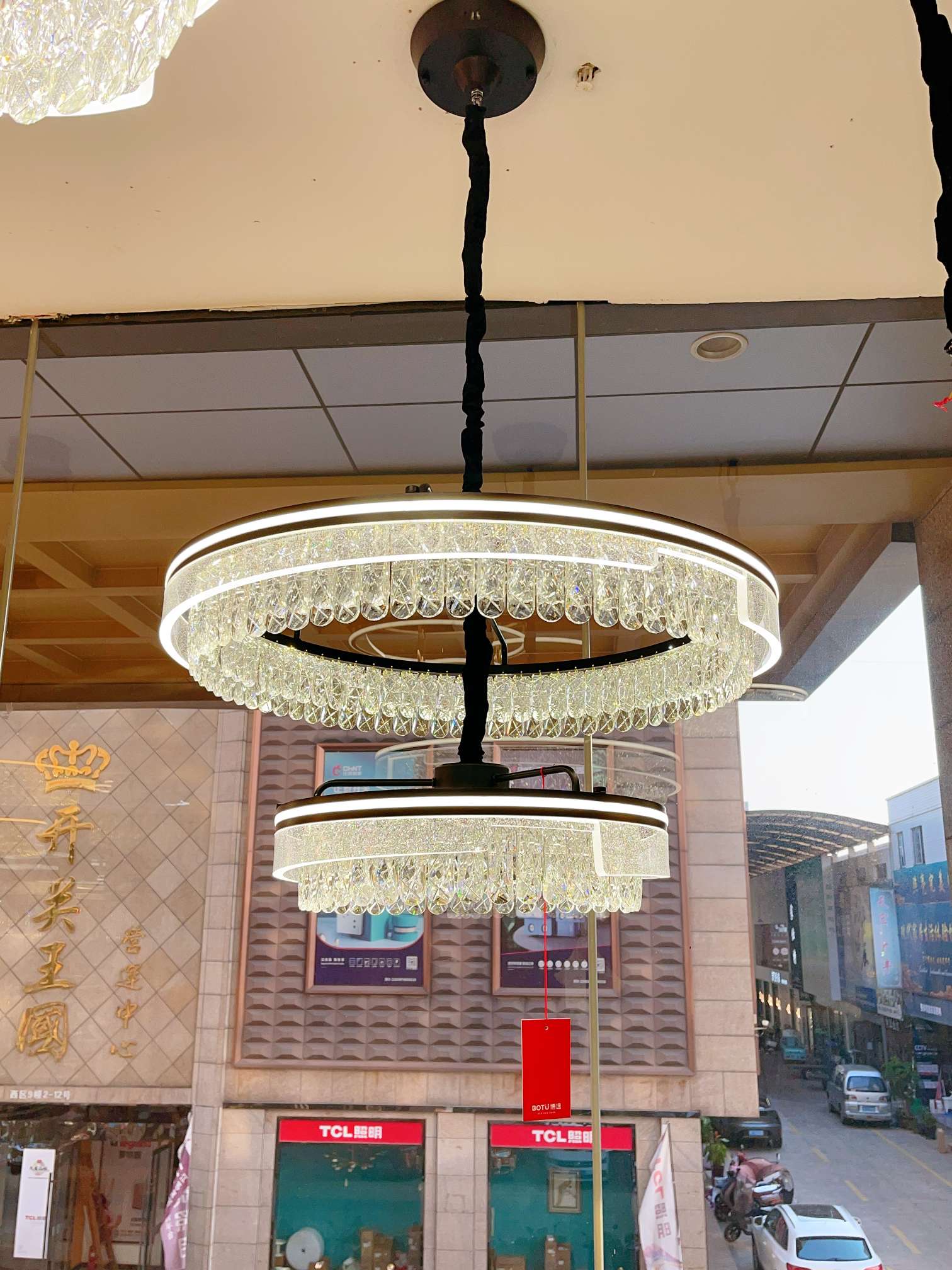 清爽简约，亮度一级好！[色]品牌红旺吉！侧发光+内外双层水晶！/800*500圆支持天猫精灵，无极调光详情图2