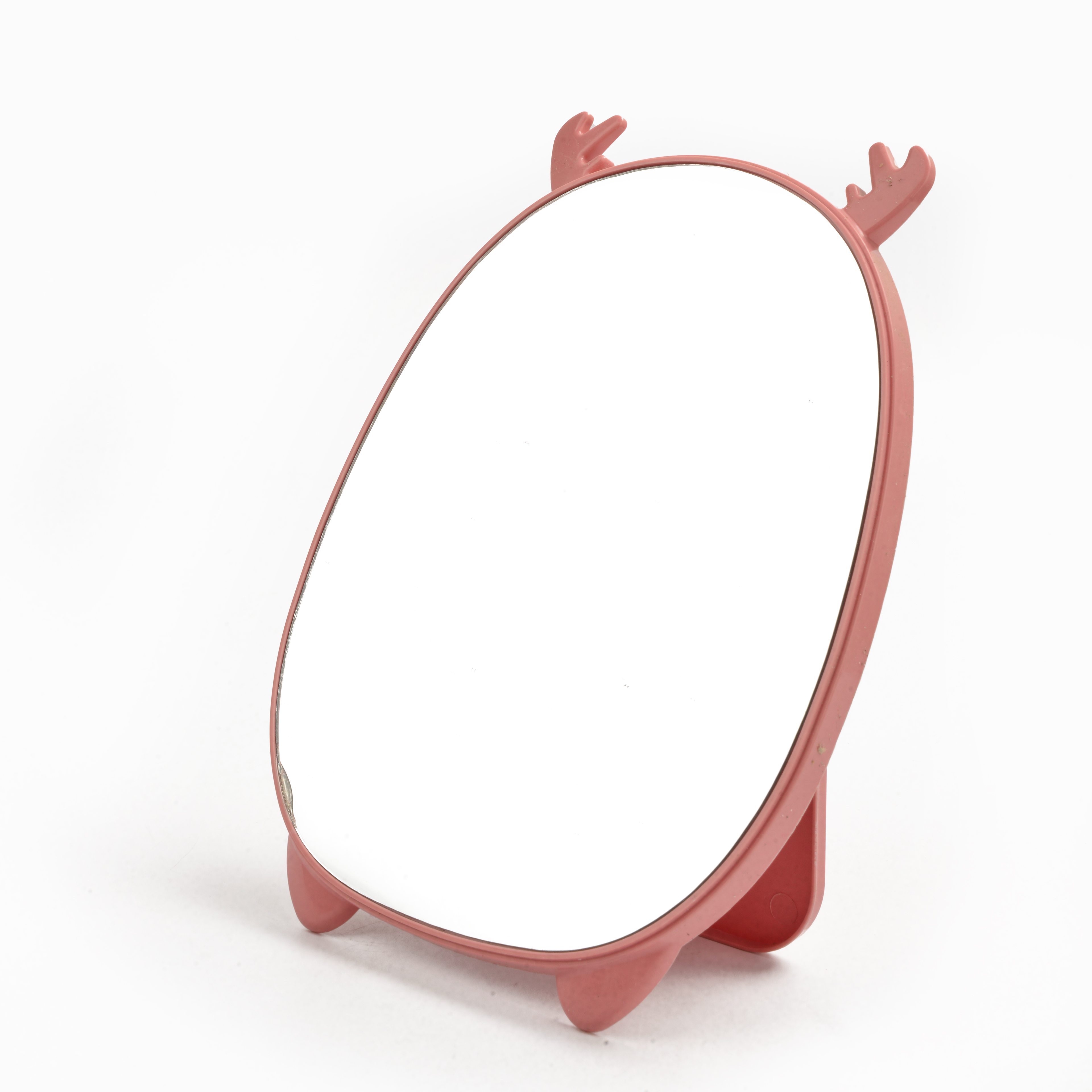 Cartoon folding makeup mirror, simple Muji style desktop dressing mirror, portable outdoor all-purpose makeup mirror Item Picture