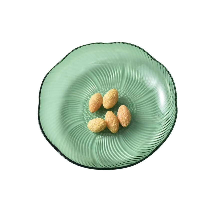 Small PET plate, 19*3.5cm, fruit plate, home living room coffee table, snack display plate, thickened, light luxury and simple, large-capacity dried fruit and candy storage plate Item Picture
