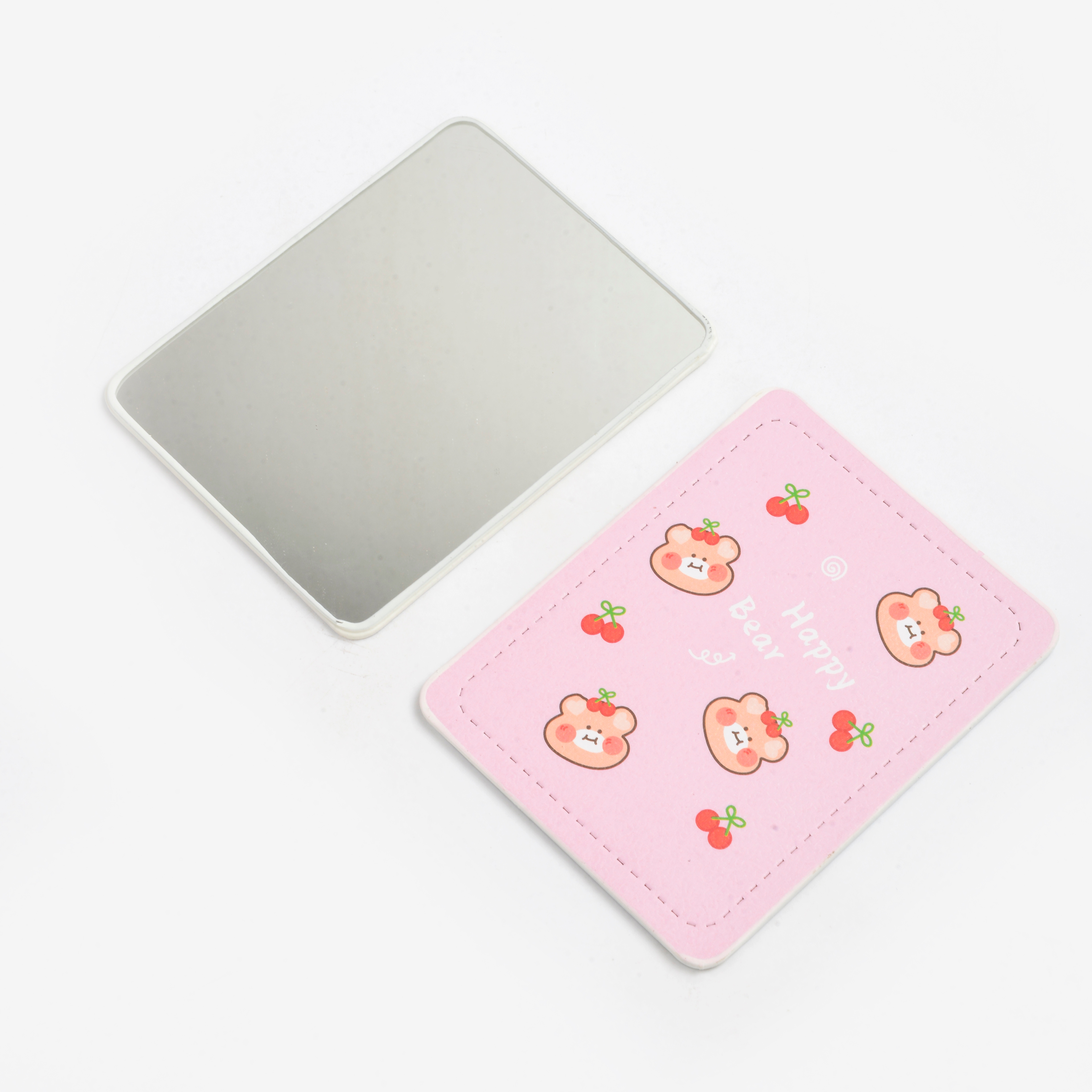 Simple and thickened folding flip cover cartoon dressing mirror, portable makeup mirror for ins student dormitories Specification image