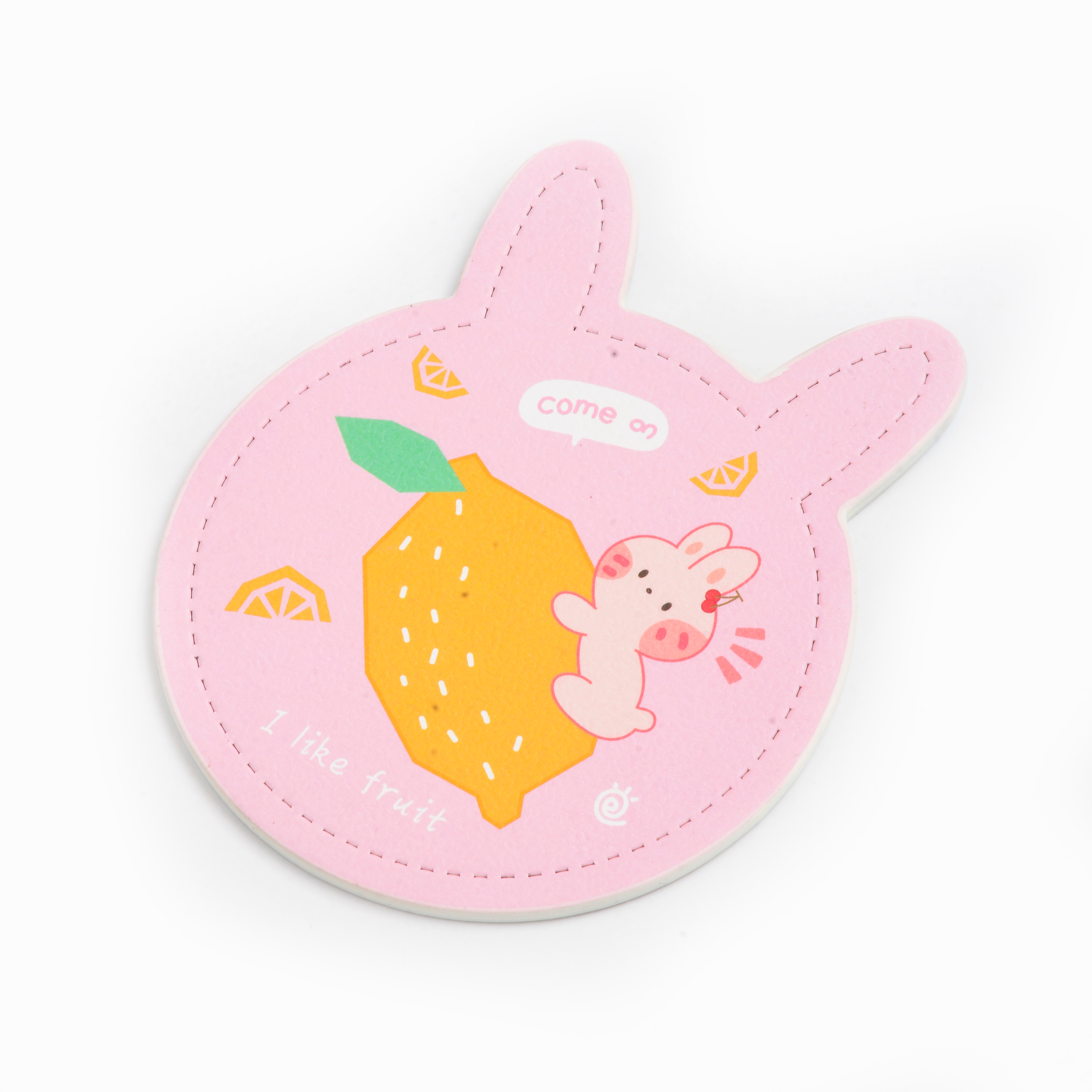 Cartoon small round mirror, portable round mini makeup mirror, portable folding square small mirror for student girls details Picture