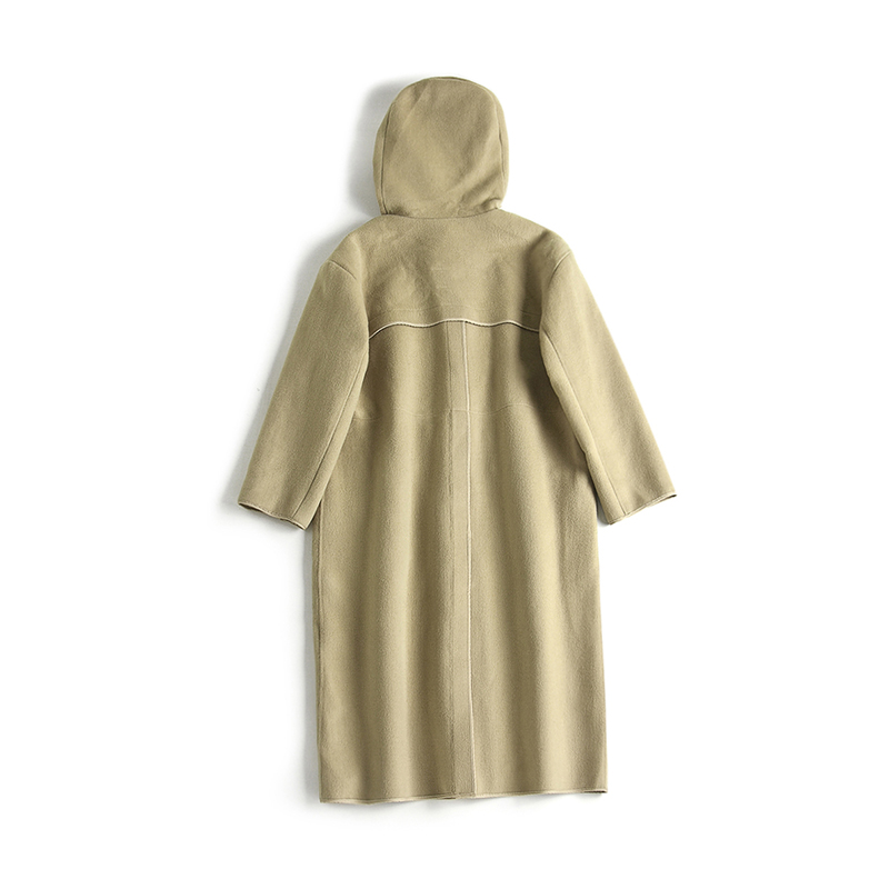 双面羊绒大衣女中长款2022年新款秋冬季高端黑色修身显瘦毛呢外套赫本风羊毛双面尼毛呢外套大衣女