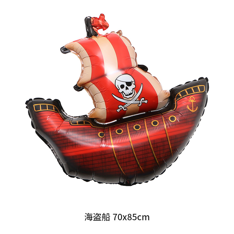 Amazon Pirate Ship Shark aluminum film balloons Pirate Birthday Party decoration and arrangement aluminum foil balloons wholesale Application Scenario
