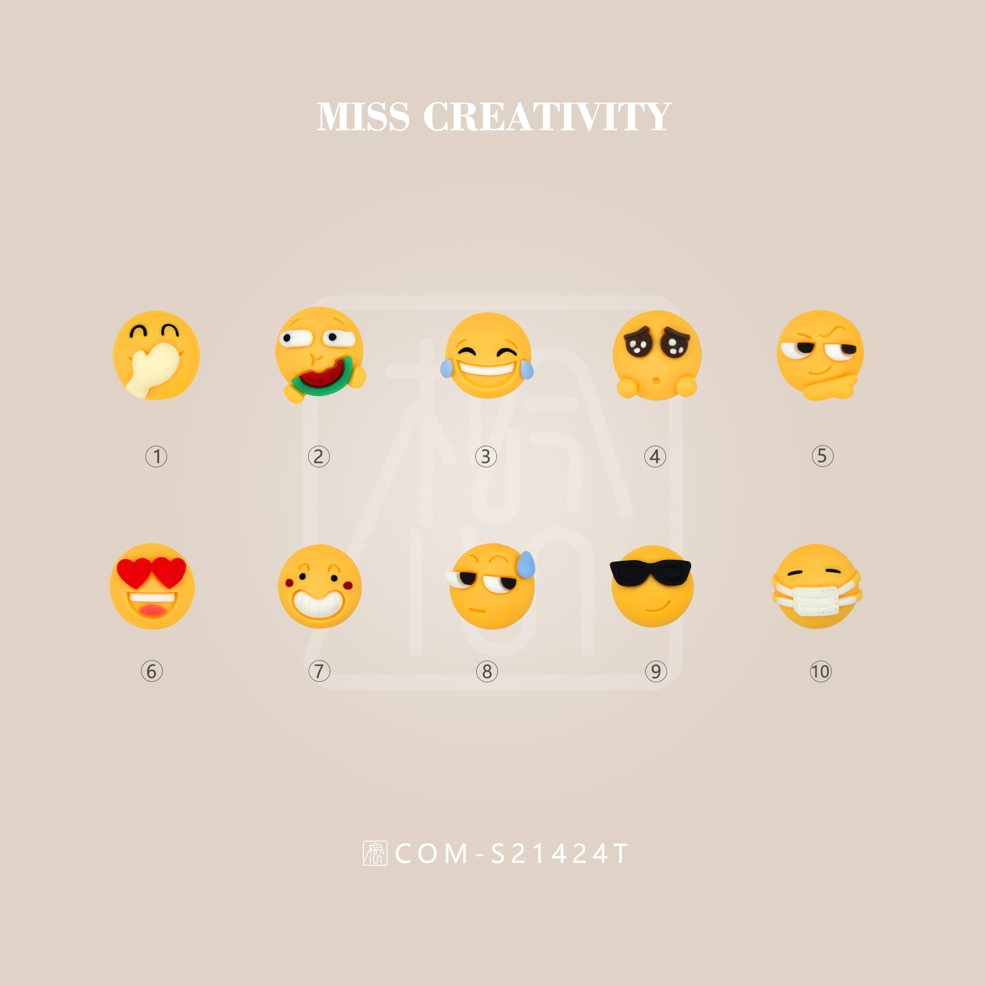 想念创意卡通表情豆子DIY手工树脂玩具贴片鞋花手机壳纽扣帽子服装辅料美甲配件冰箱贴头饰配件车载饰品配件厂家直销21424详情图1