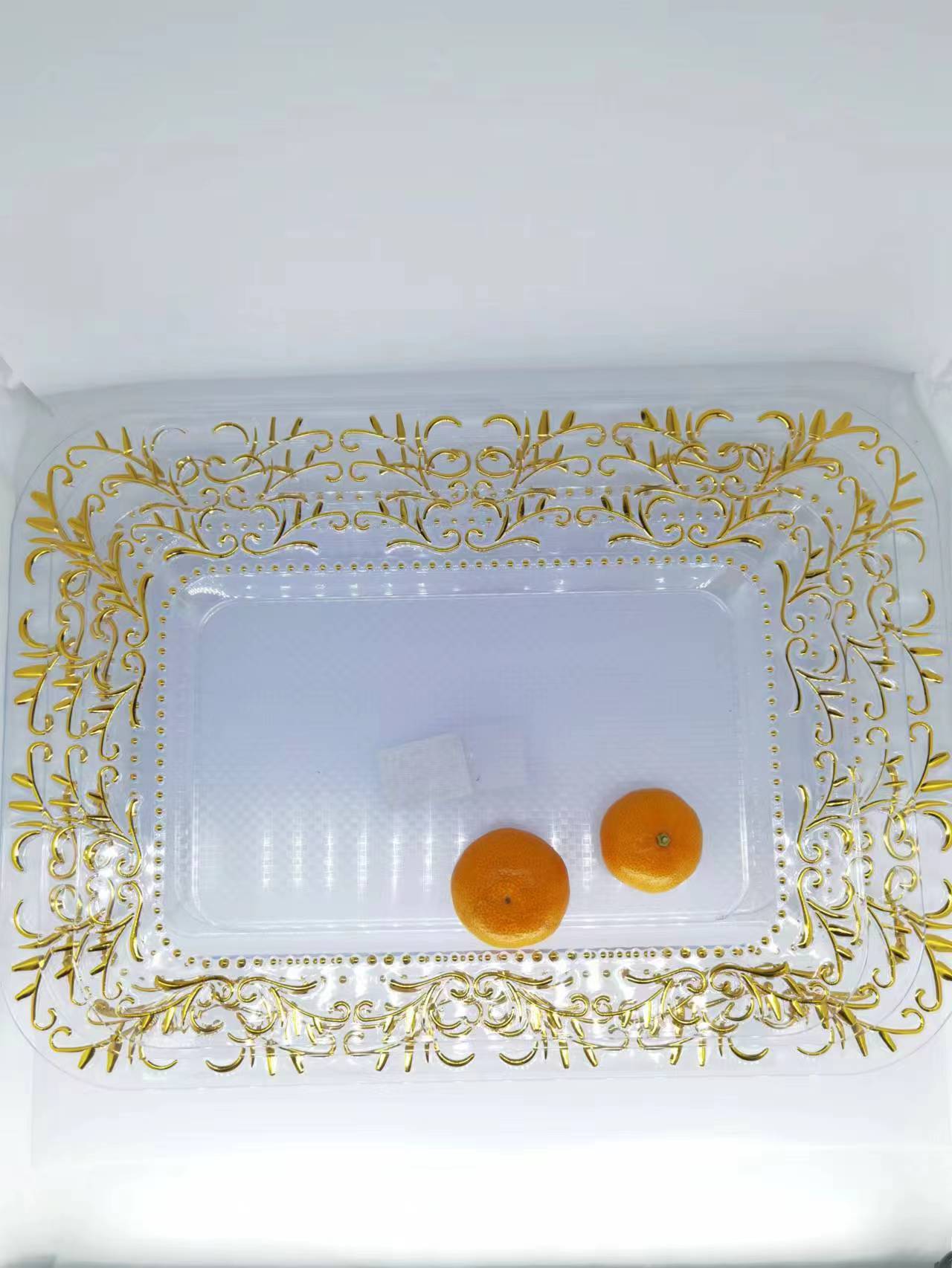透明系列长方形盘子  放茶具客厅水果托盘图