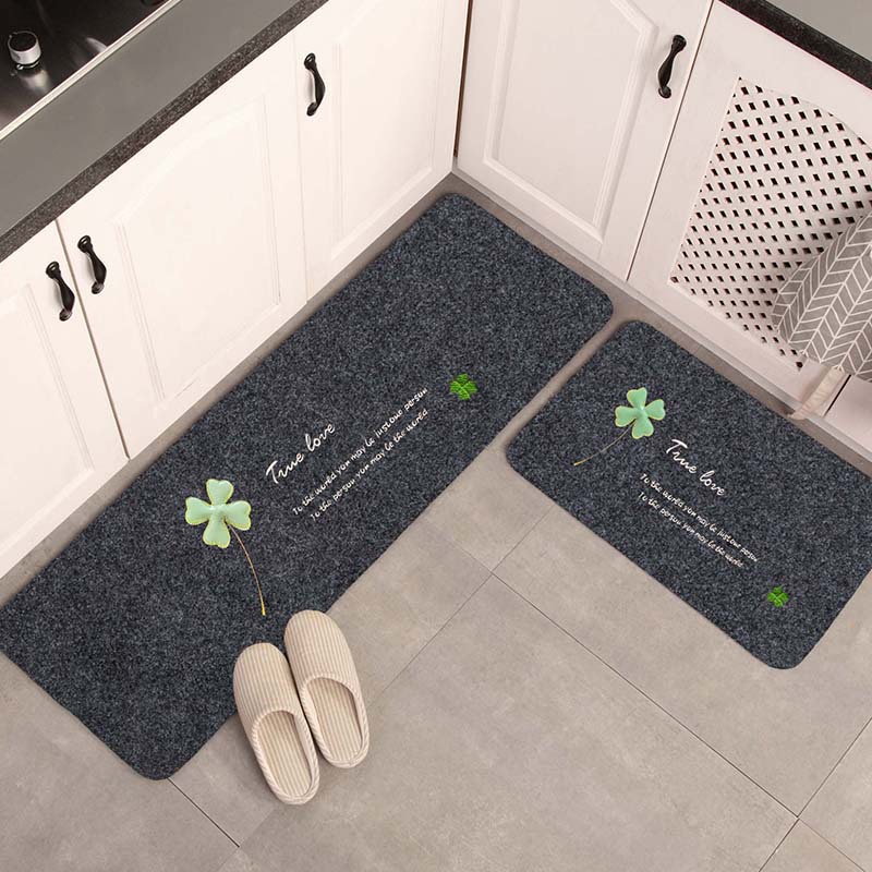 千思跨境夜光厨房地垫防水防滑吸油创意ins卡通吸水脚垫厨房地毯门垫