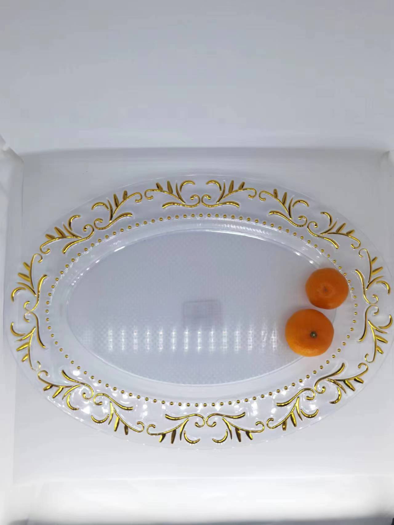 透明系列椭圆形盘子  放茶具客厅水果托盘详情图4