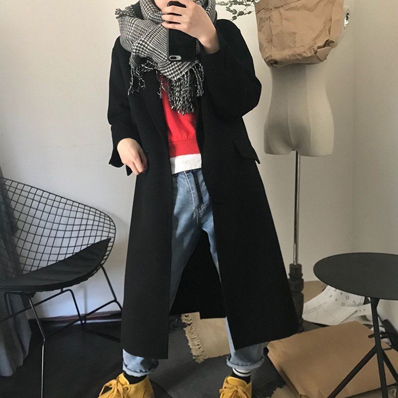 双面呢羊绒大衣女中长款2022秋冬新款时尚宽松羊毛毛呢外套女