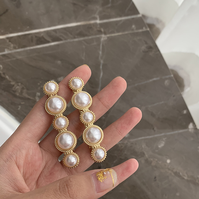 珍珠侧夹复古发夹网红少女甜美刘海夹子头饰发夹简约时尚