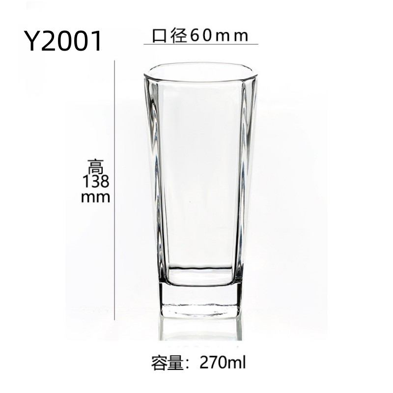 Wholesale of creative glass cups, transparent juice cups, crystal meal cups, beer mugs, milk breakfast tea cups