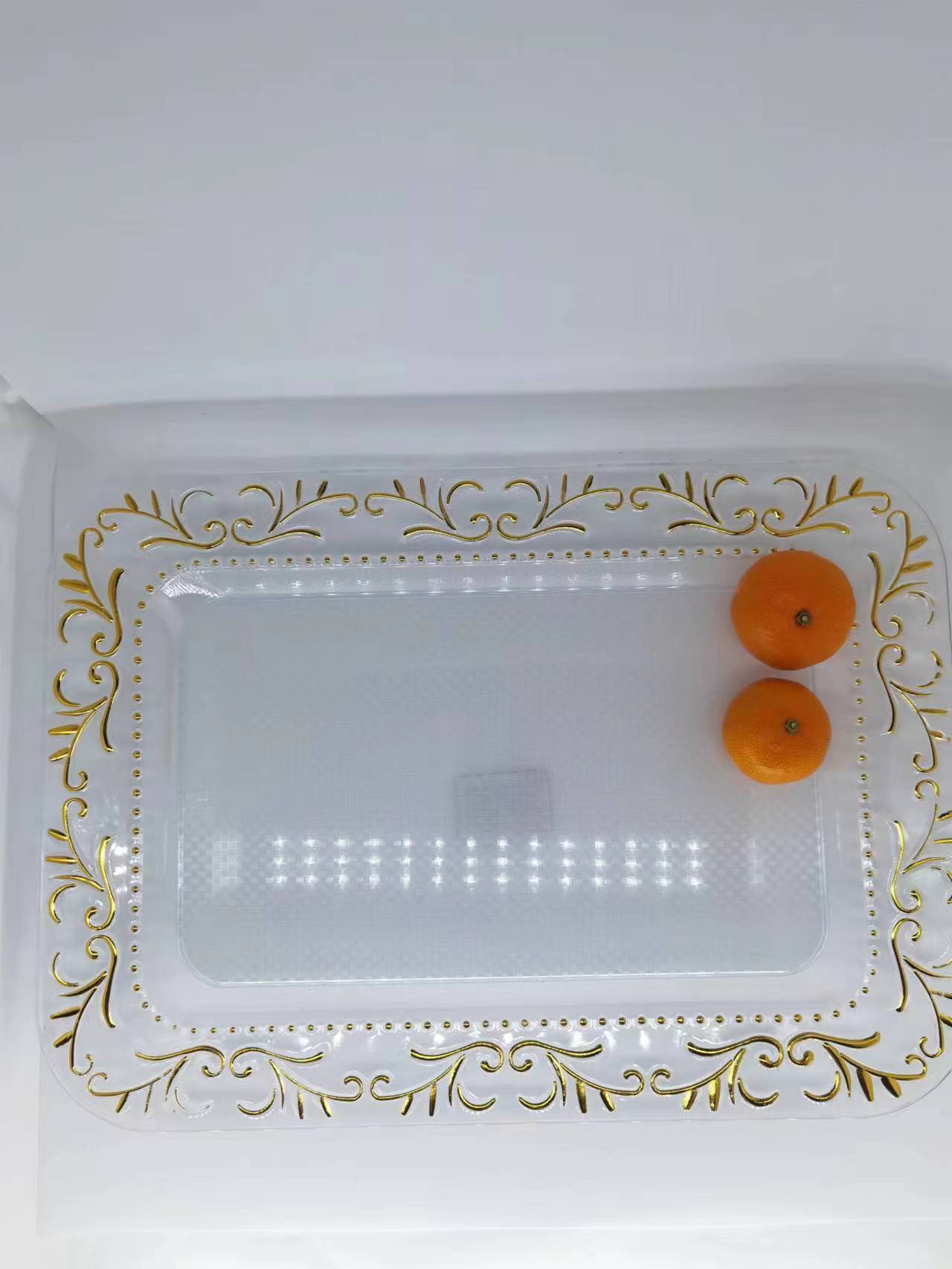 透明系列长方形盘子  放茶具客厅水果托盘详情图3
