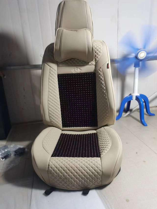 Car three-dimensional all-season universal seat cushion wood beads in one color 04567 model detail image 2