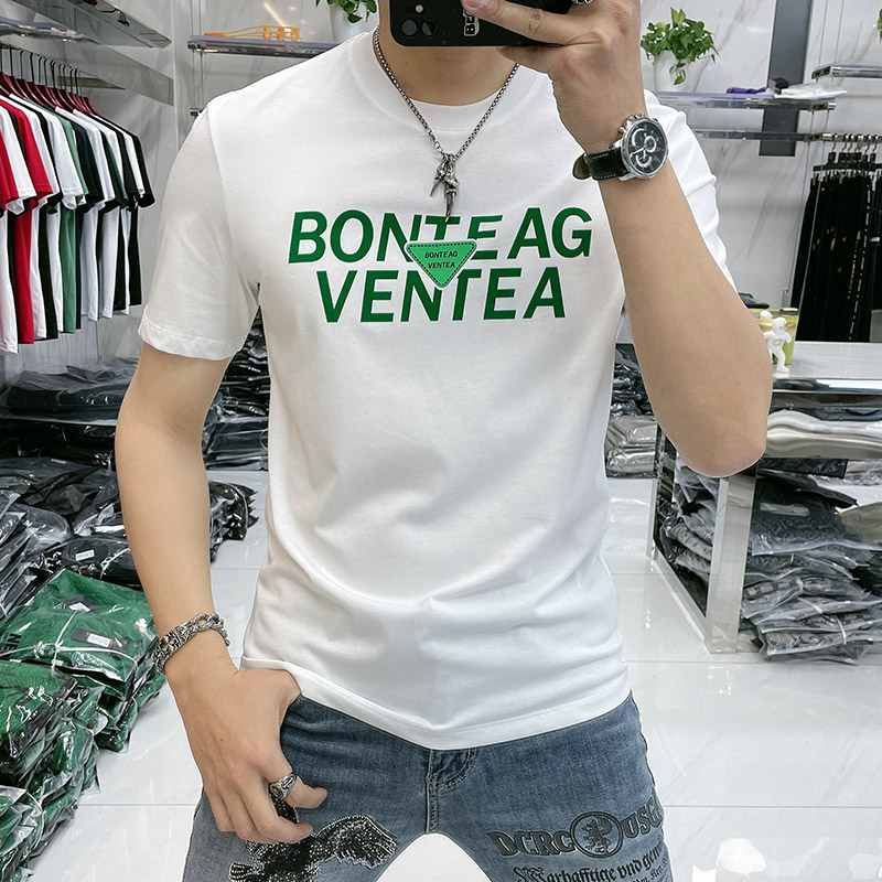 夏季男士时尚短袖T恤男欧洲站潮流半袖上衣欧货潮牌男装字母体恤1