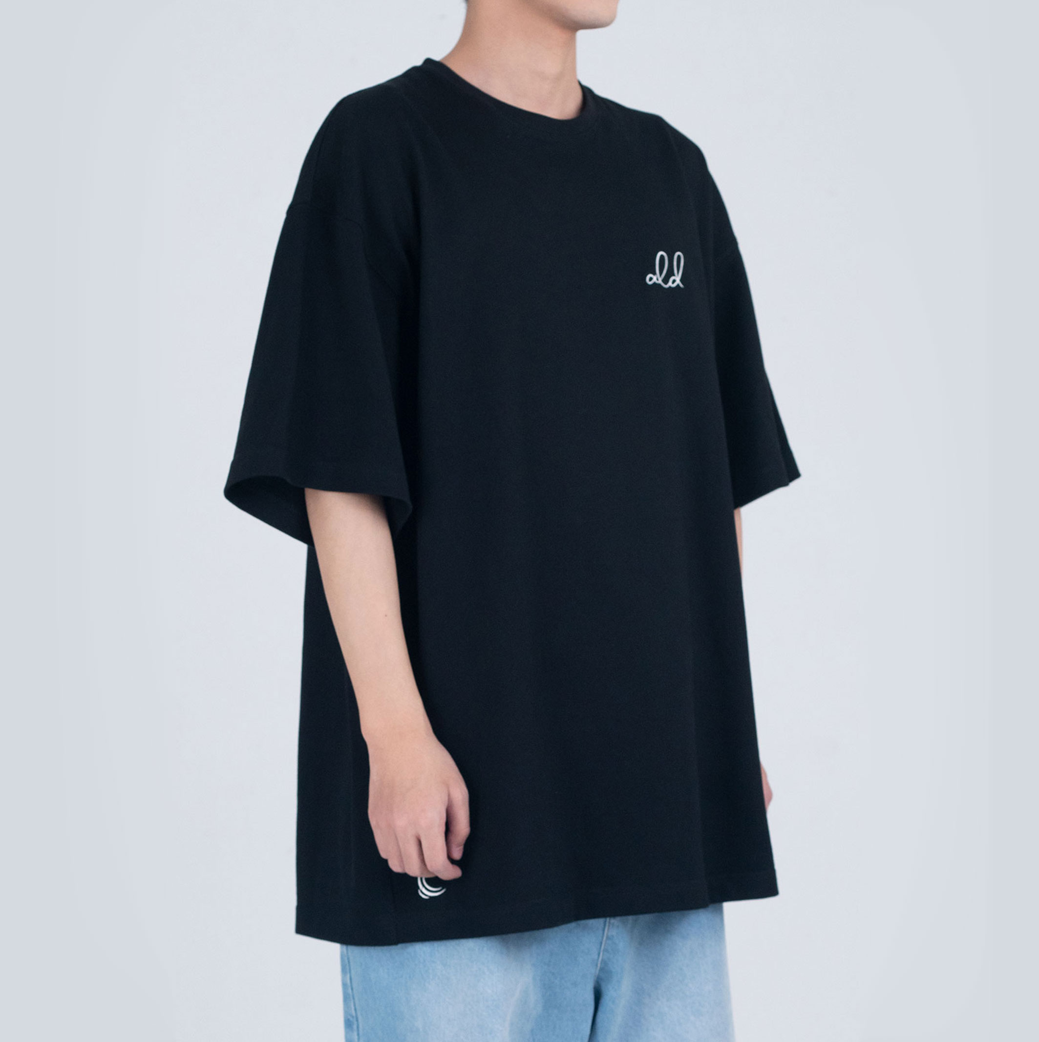 2022 Autumn and winter fashion trend diamond-encrusted half-sleeved T-shirt, short-sleeved round-neck T-shirt, long-sleeved base T-shirt, men's long basic LOGO, couple loose round-neck embroidered short-sleeved T-shirt