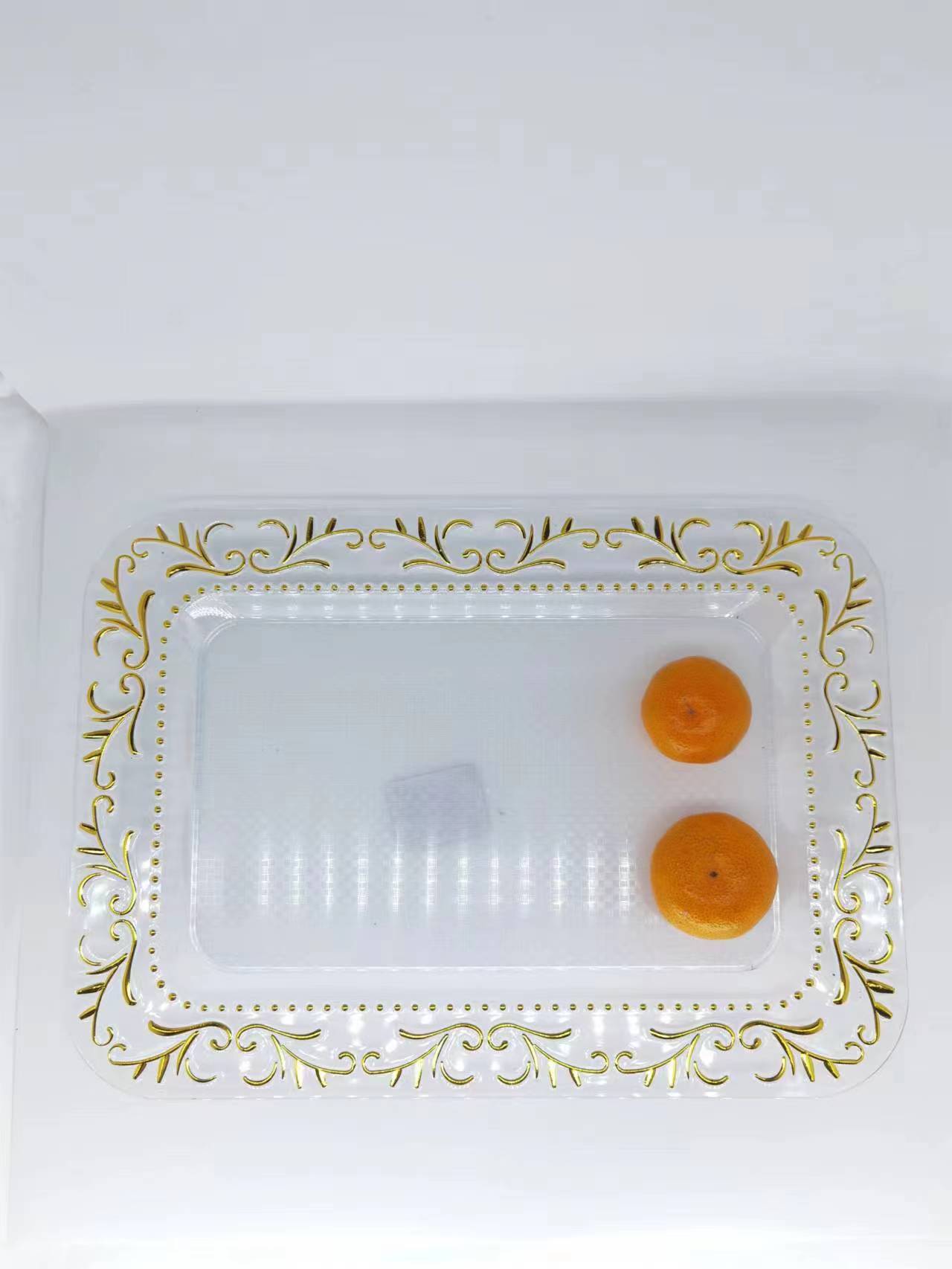 透明系列长方形盘子  放茶具客厅水果托盘详情图2