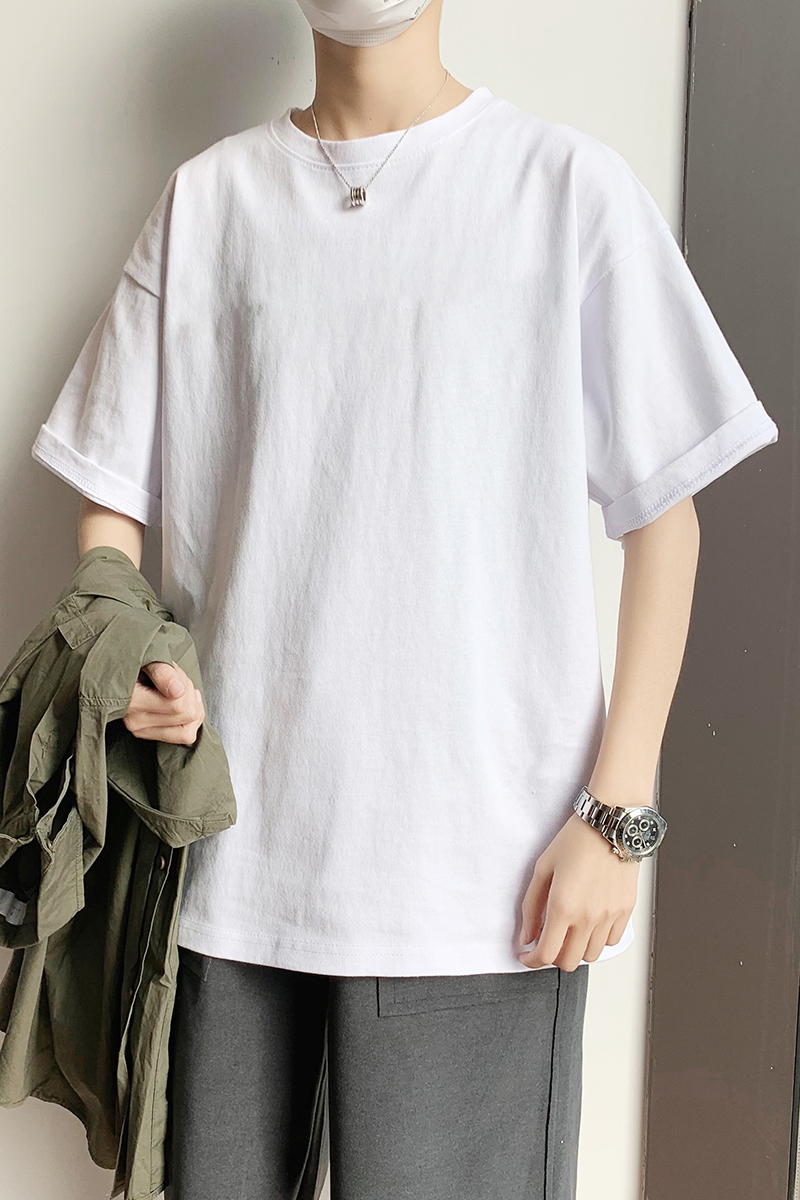 2022 Autumn and winter fashion trends: diamone-encrusted half-sleeved T-shirts, short-sleeved round-neck T-shirts, long-sleeved base T-shirts, men's long-sleeved neutral small-sized men's wear, short stature XS size S size LES cool T-shirt, trendy young men, Hong Kong style loose Application Scenario