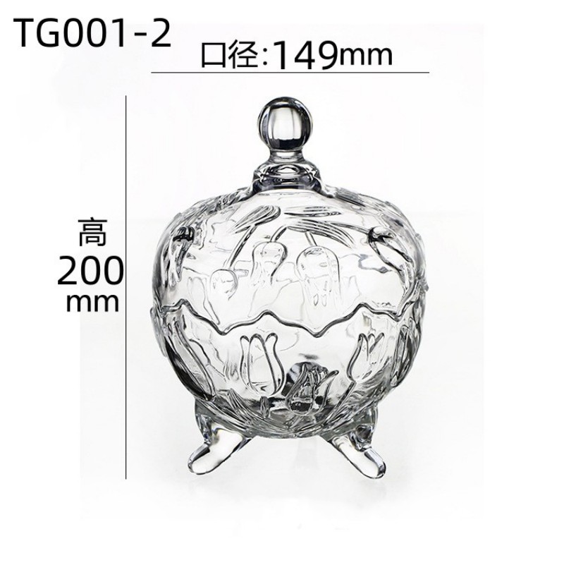 Factory direct sales of large European-style glass candy cups, candy jars and vats wholesale