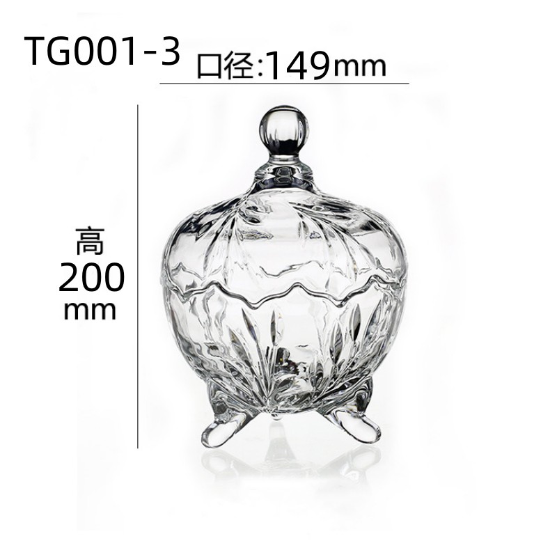 Factory direct sales of large European-style glass candy cups, candy jars and vats wholesale