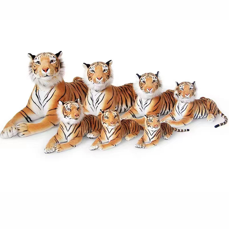 Plush animal, large tiger in a realistic lying position, Children's Day toy gift, quality guaranteed, wholesale in stock Item Picture
