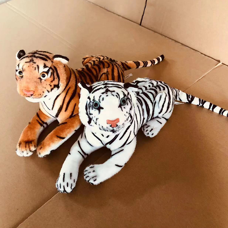 Plush animal, large tiger in a realistic lying position, Children's Day toy gift, quality guaranteed, wholesale in stock details Picture