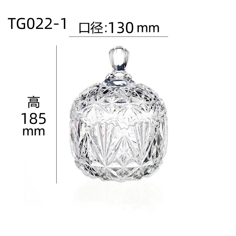 Factory direct sales of large European-style glass candy cups, candy jars and vats wholesale