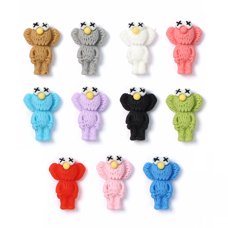 美甲卡通饰品仿真芝麻街人物大号指甲贴树脂 diy材料配件批发