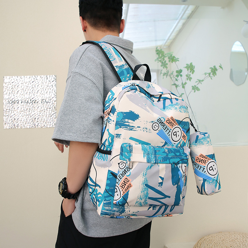 New Korean-style ins backpack for boys, a multi-purpose waterproof backpack with gradient colors for high school and junior high school students, and a casual computer bag Specification image