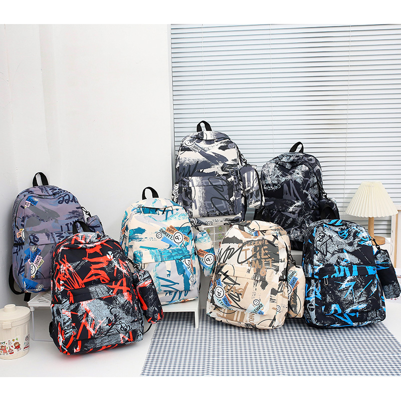 New Korean-style ins backpack for boys, a multi-purpose waterproof backpack with gradient colors for high school and junior high school students, and a casual computer bag Item Picture