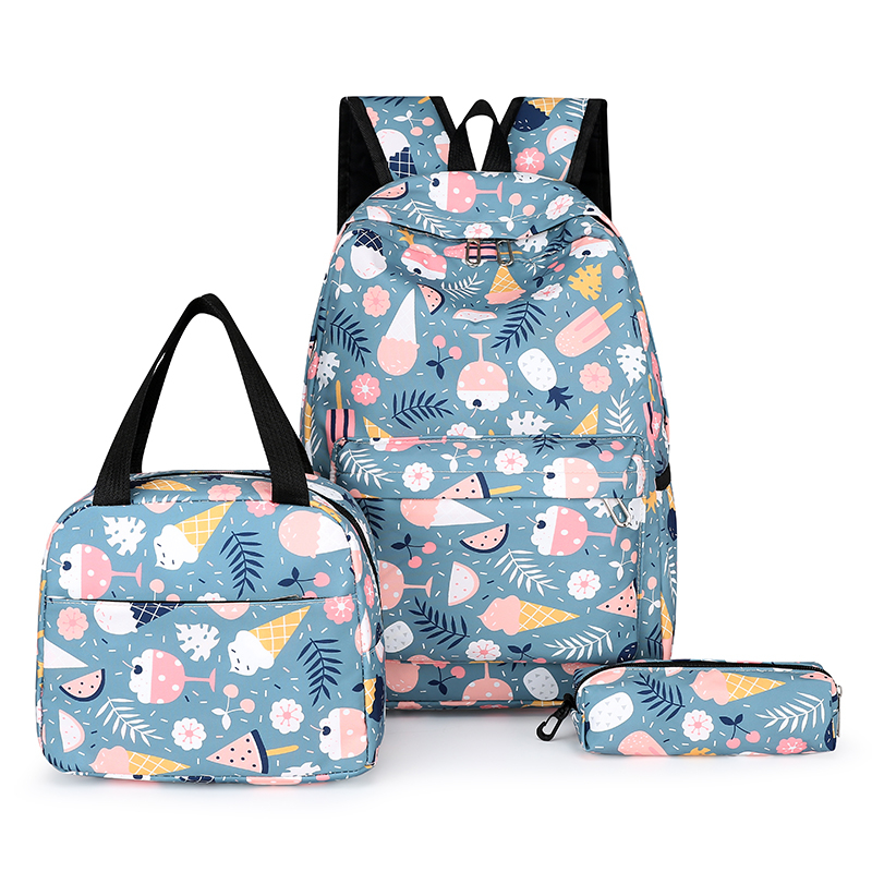 Trendy ins waterproof, exquisite and fashionable schoolbag for junior and senior high school students, rainbow patterned girls' backpack, nylon bag, casual backpack, versatile Oxford fabric, large-capacity multi-purpose backpack details Picture