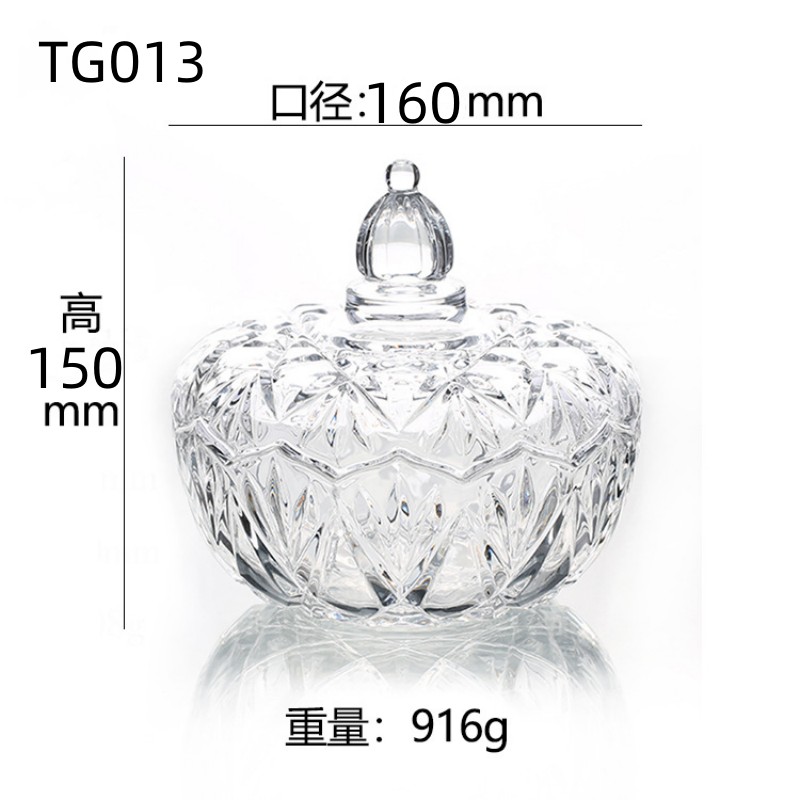 Factory direct sales of large European-style glass candy cups, candy jars and vats wholesale