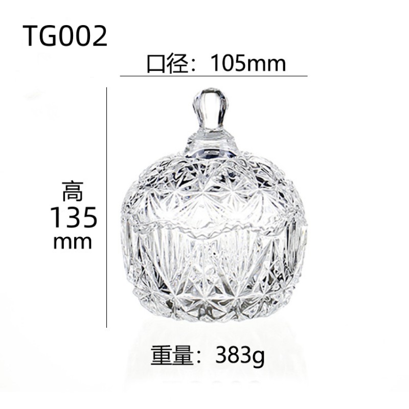 Factory direct sales of large European-style glass candy cups, candy jars and vats wholesale