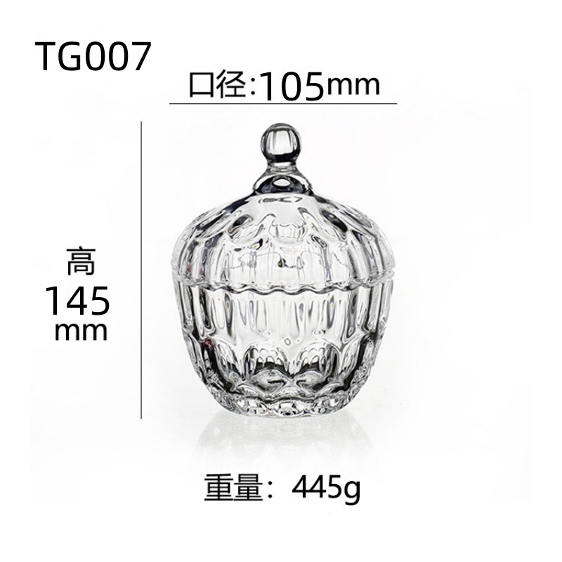 Factory direct sales of large European-style glass candy cups, candy jars and vats wholesale