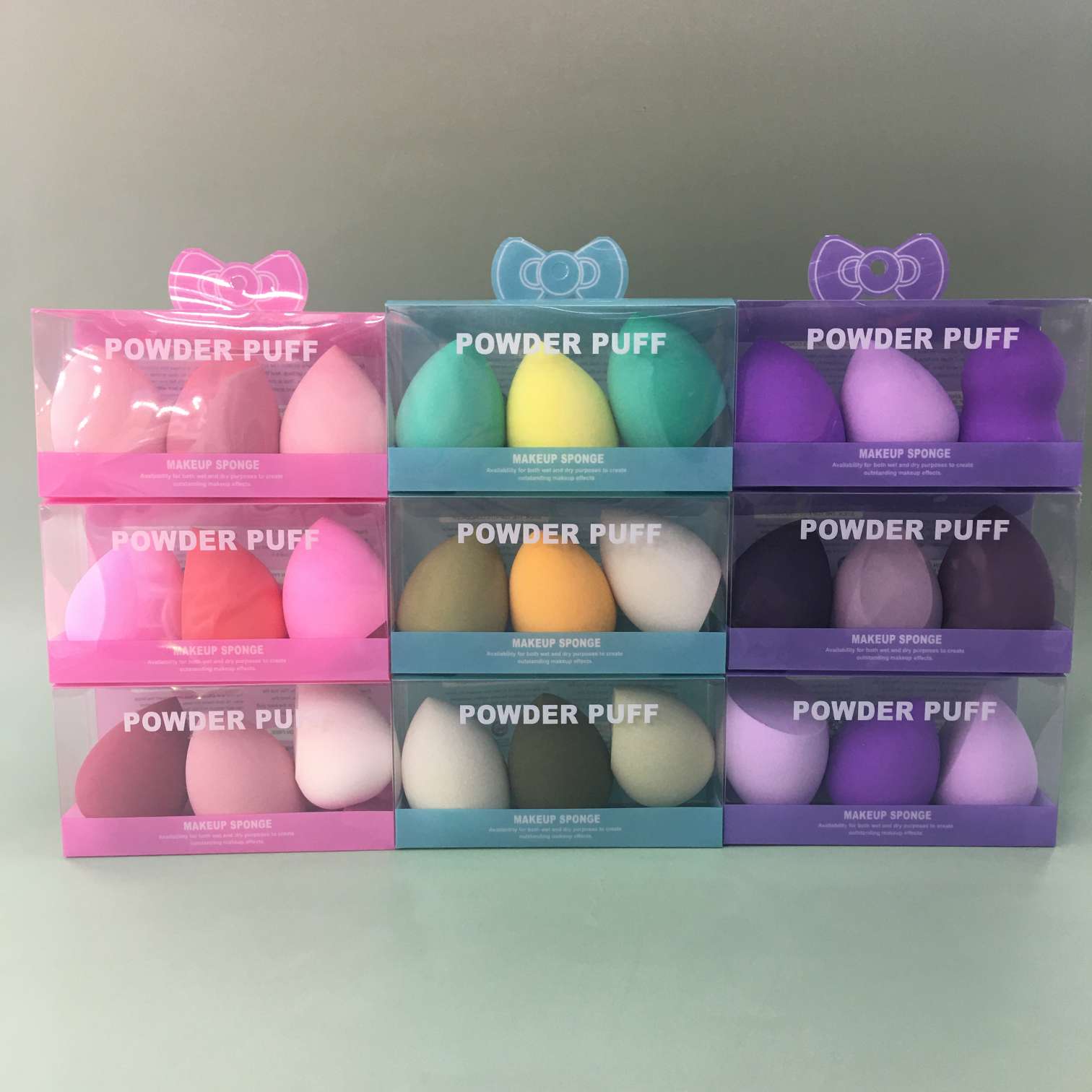Three-compartment beauty egg powder puff details Picture