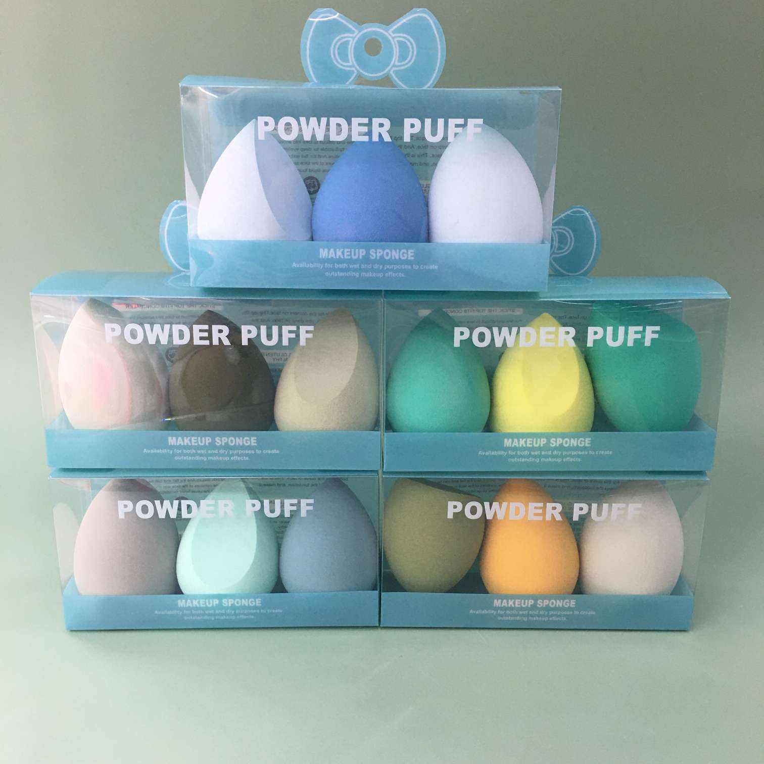 Three-compartment beauty egg powder puff Application Scenario
