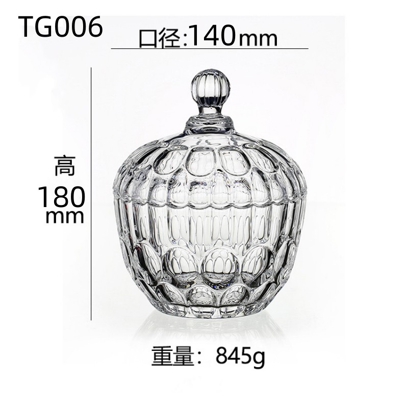 Factory direct sales of large European-style glass candy cups, candy jars and vats wholesale